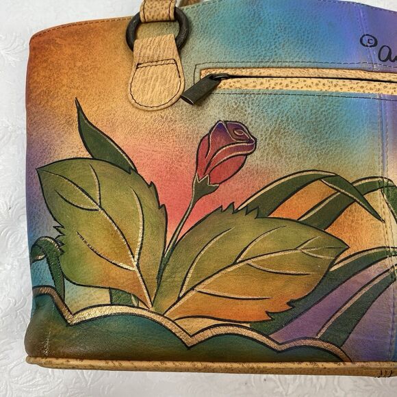 Anuschka Hand Painted Leather Shoulder Bag - Picture 12 of 16